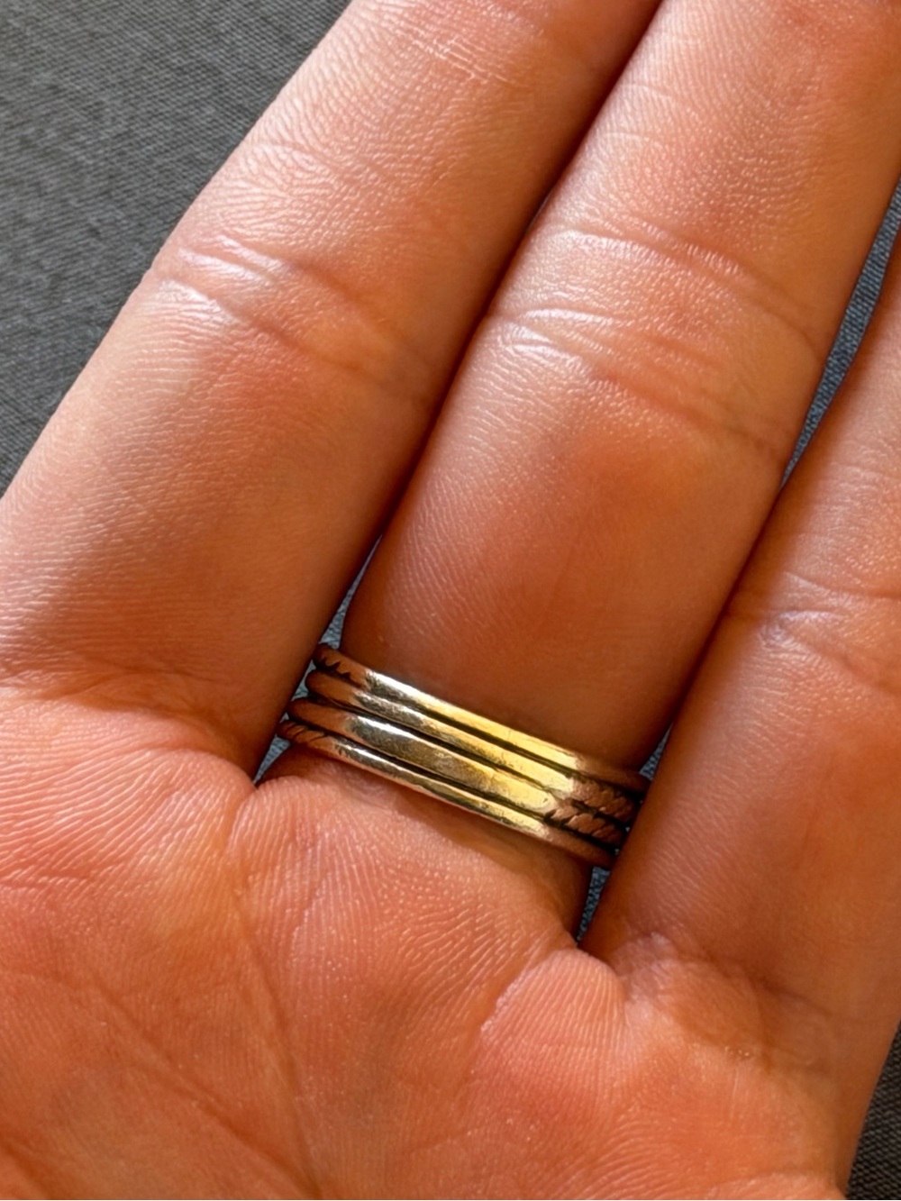 DAVID YURMAN Sterling Silver and Diamonds X Crossover Braided Ring - Picture 5 of 8